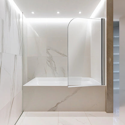 180 Degree Pivot Door 6mm Safety Glass Bath Shower Screen 800x1400mm By Della Francesca V63-829001