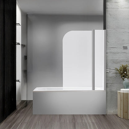 180 Degree Pivot Door 6mm Safety Glass Bath Shower Screen 1000x1400mm By Della Francesca V63-829011