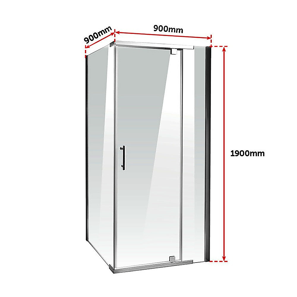 Shower Screen 900x900x1900mm Framed Safety Glass Pivot Door By Della Francesca V63-829031