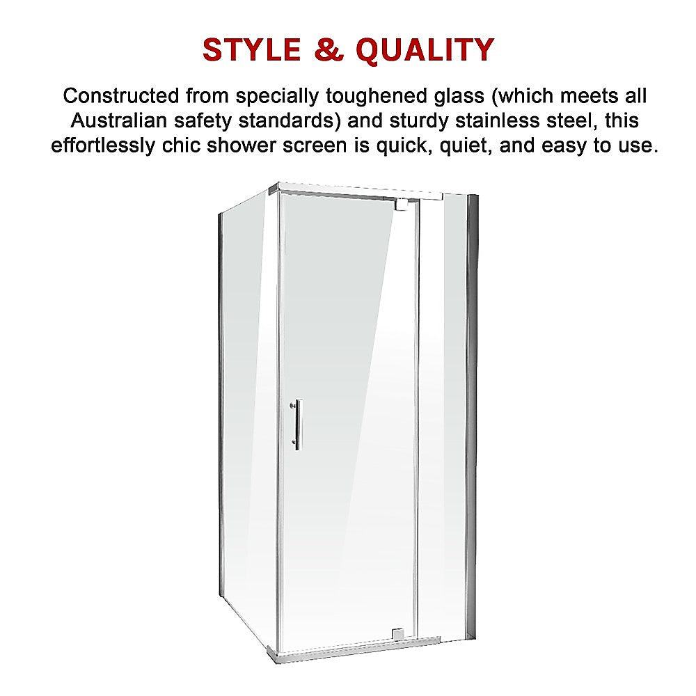 Shower Screen 1200x1000x1900mm Framed Safety Glass Pivot Door By Della Francesca V63-829101