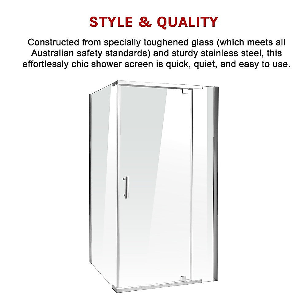 Shower Screen 1200x700x1900mm Framed Safety Glass Pivot Door By Della Francesca V63-829111