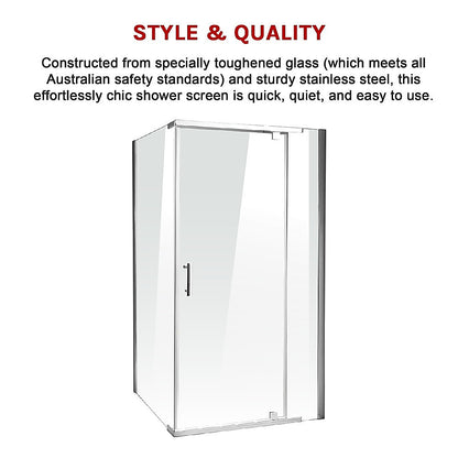 Shower Screen 1200x900x1900mm Framed Safety Glass Pivot Door By Della Francesca V63-829131