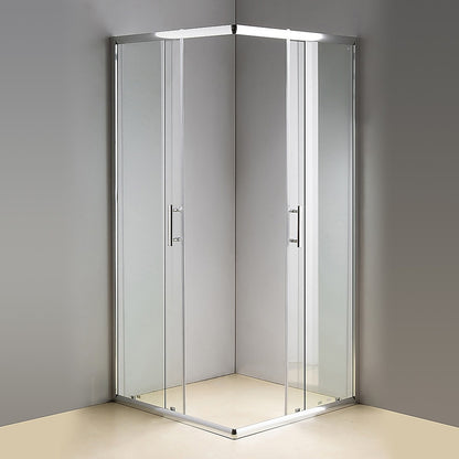 800 x 800mm Sliding Door Nano Safety Glass Shower Screen By Della Francesca V63-829261