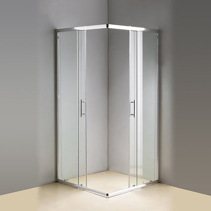900 x 800mm Sliding Door Nano Safety Glass Shower Screen By Della Francesca V63-829301