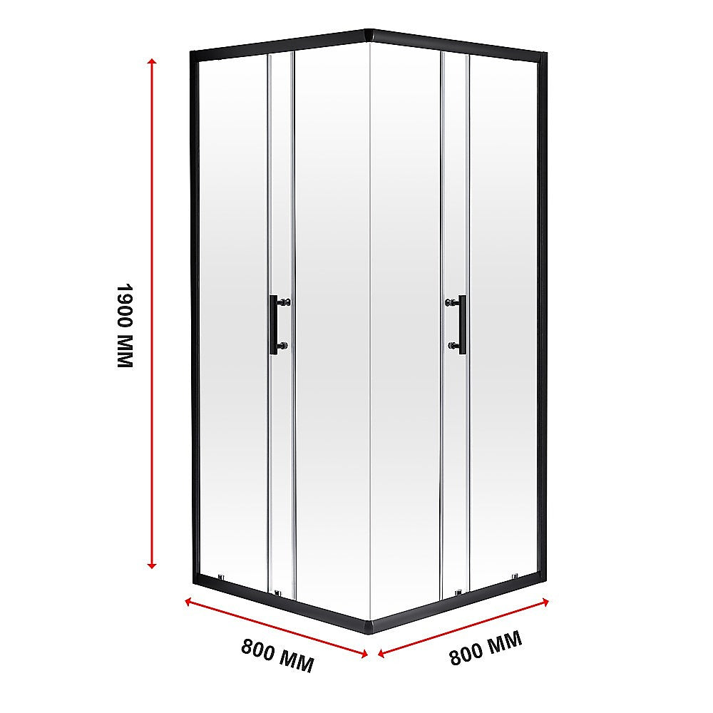 800 x 800mm Sliding Door Nano Safety Glass Shower Screen By Della Francesca V63-829421