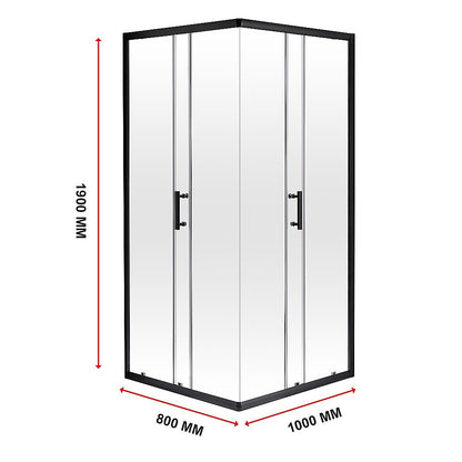 800 x 1000mm Sliding Door Nano Safety Glass Shower Screen By Della Francesca V63-829441