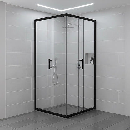 900 x 900mm Sliding Door Nano Safety Glass Shower Screen By Della Francesca V63-829471