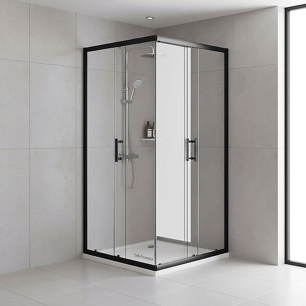 900 x 900mm Sliding Door Nano Safety Glass Shower Screen By Della Francesca V63-829471