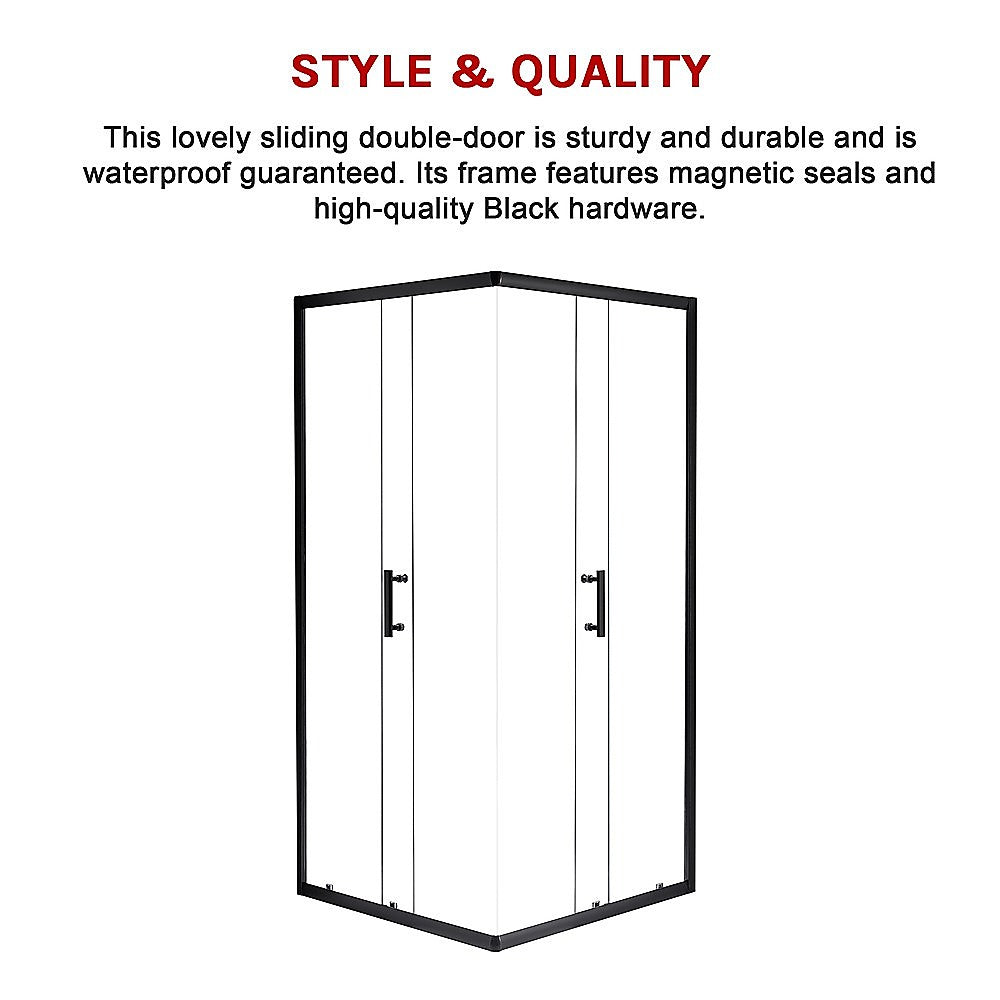 900 x 900mm Sliding Door Nano Safety Glass Shower Screen By Della Francesca V63-829471