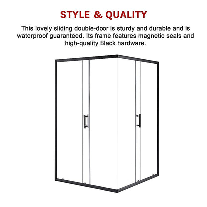 1000 x 1000mm Sliding Door Nano Safety Glass Shower Screen By Della Francesca V63-829521
