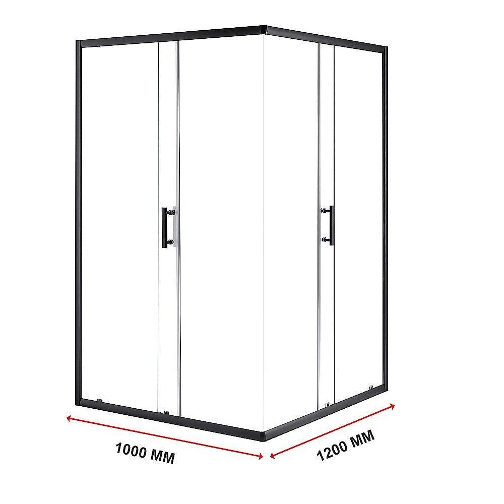 1000 x 1200mm Sliding Door Nano Safety Glass Shower Screen By Della Francesca V63-829531