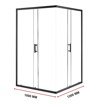 1000 x 1200mm Sliding Door Nano Safety Glass Shower Screen By Della Francesca V63-829531