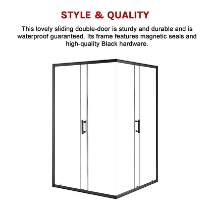 1200 x 800mm Sliding Door Nano Safety Glass Shower Screen By Della Francesca V63-829541