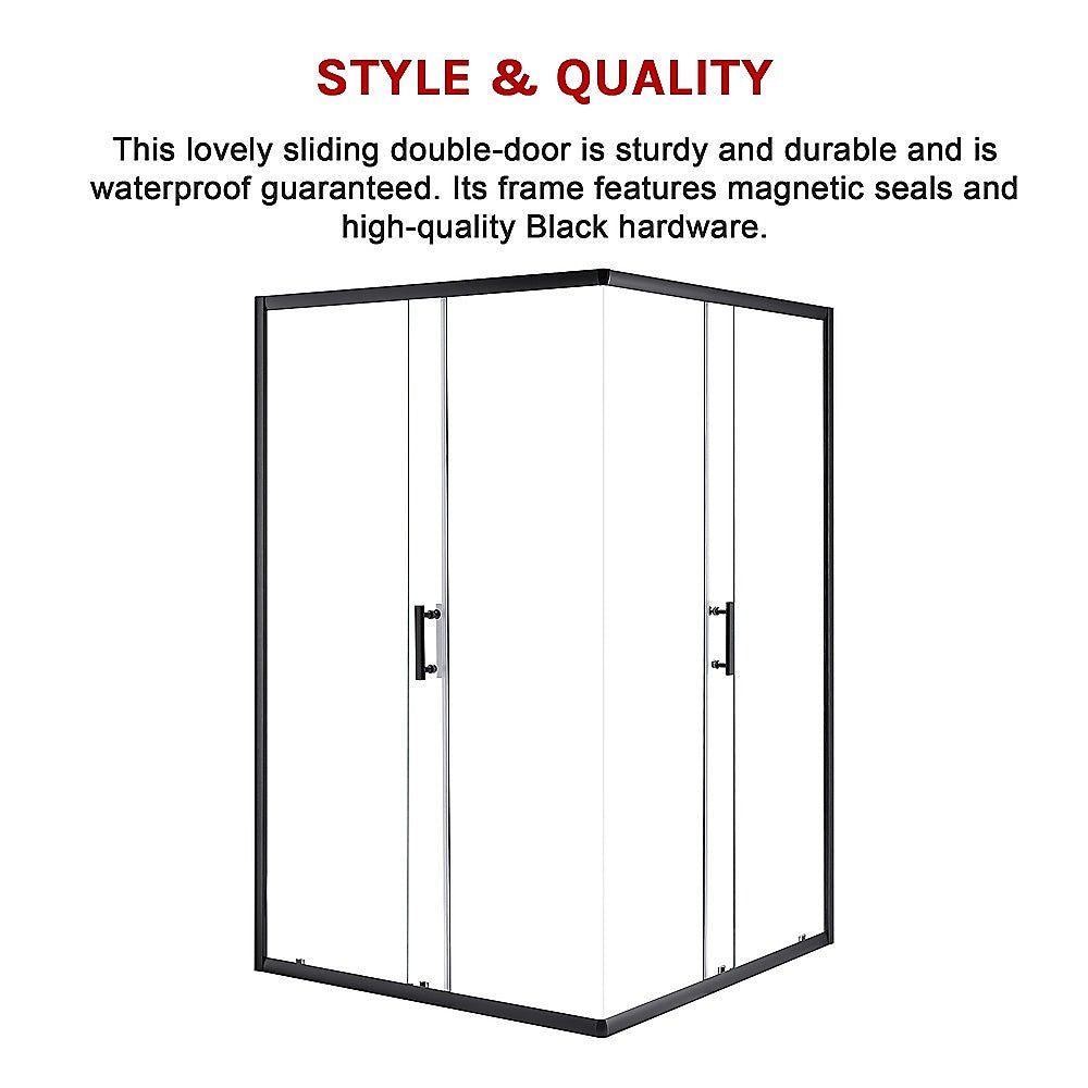 1200 x 1200mm Sliding Door Nano Safety Glass Shower Screen By Della Francesca V63-829571