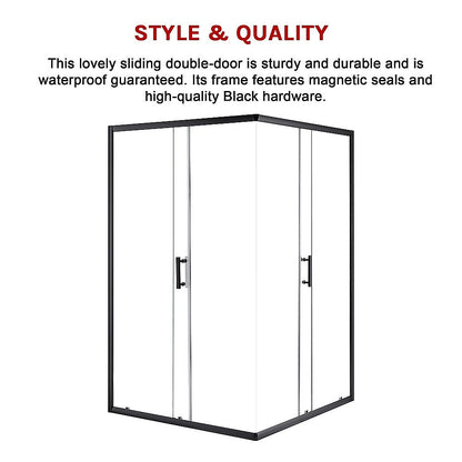 1200 x 1200mm Sliding Door Nano Safety Glass Shower Screen By Della Francesca V63-829571