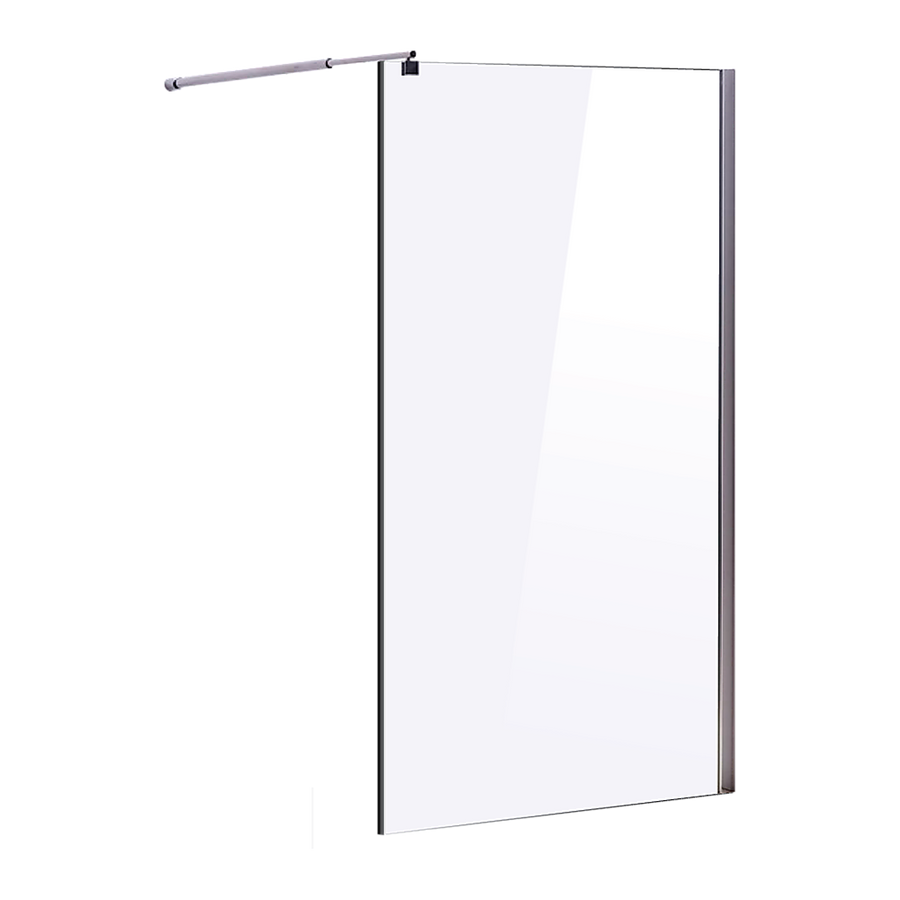 1000 x 2100mm Frameless 10mm Safety Glass Shower Screen V63-829701