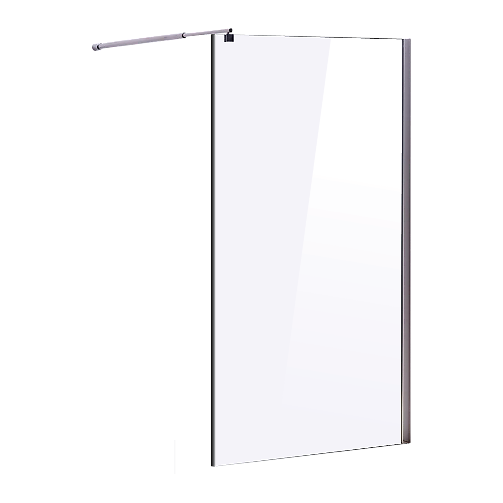 1200 x 2000mm Frameless 10mm Safety Glass Shower Screen V63-829751