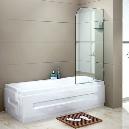 700 x 1450mm Frameless Bath Panel 10mm Glass Shower Screen By Della Francesca V63-829961