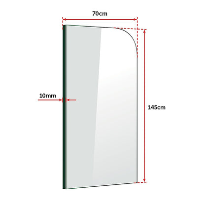 700 x 1450mm Frameless Bath Panel 10mm Glass Shower Screen By Della Francesca V63-829961