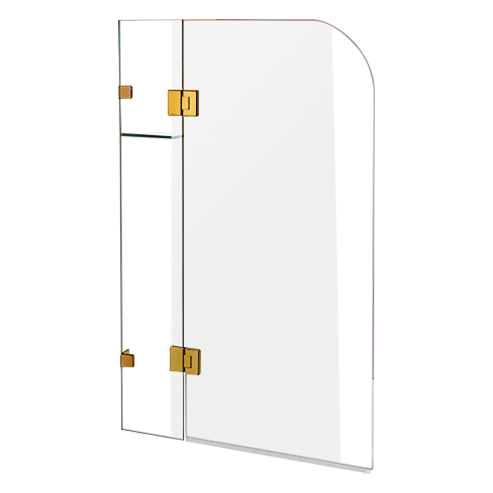 1200 x 1450mm Frameless Bath Panel 10mm Glass Shower Screen By Della Francesca V63-830011