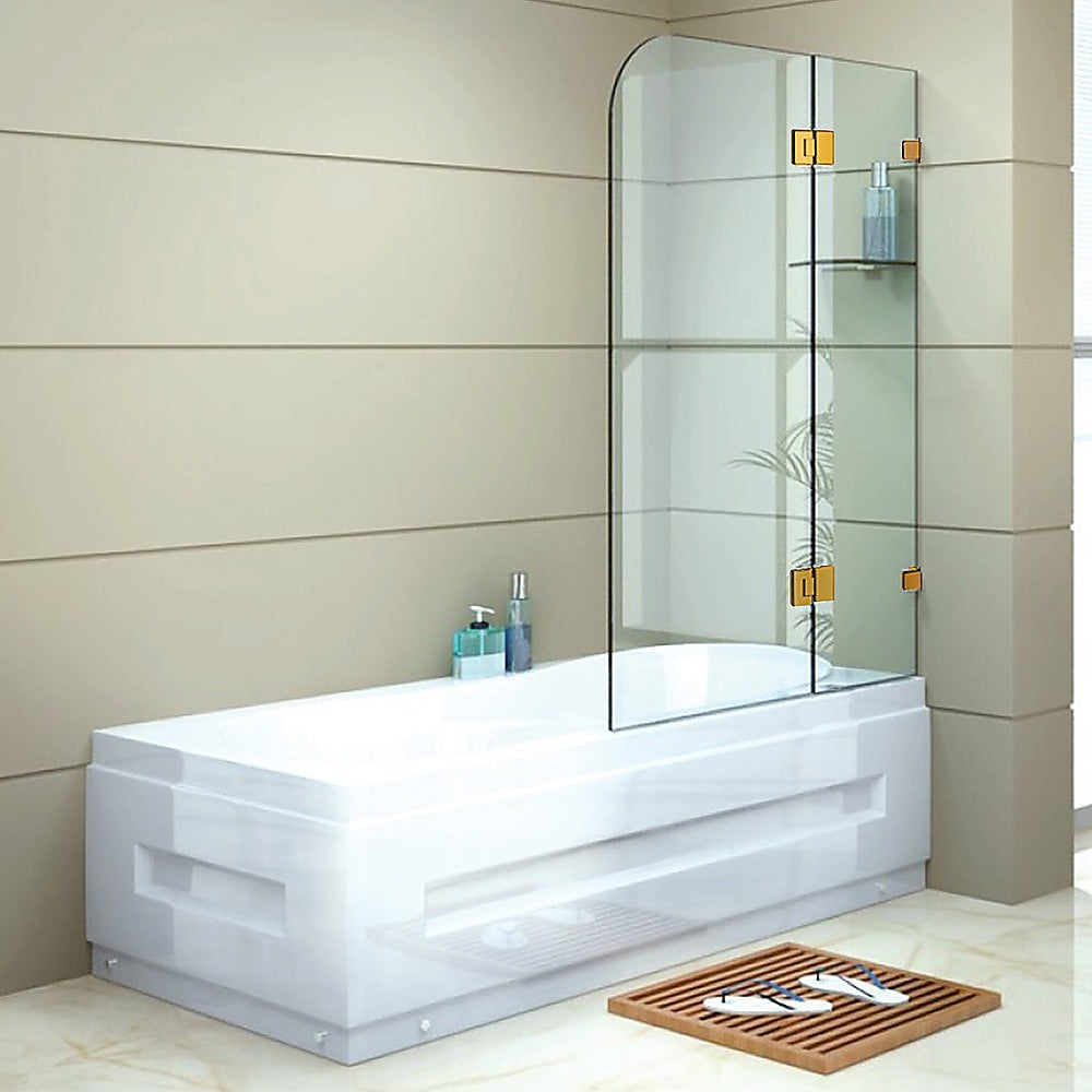 1200 x 1450mm Frameless Bath Panel 10mm Glass Shower Screen By Della Francesca V63-830011