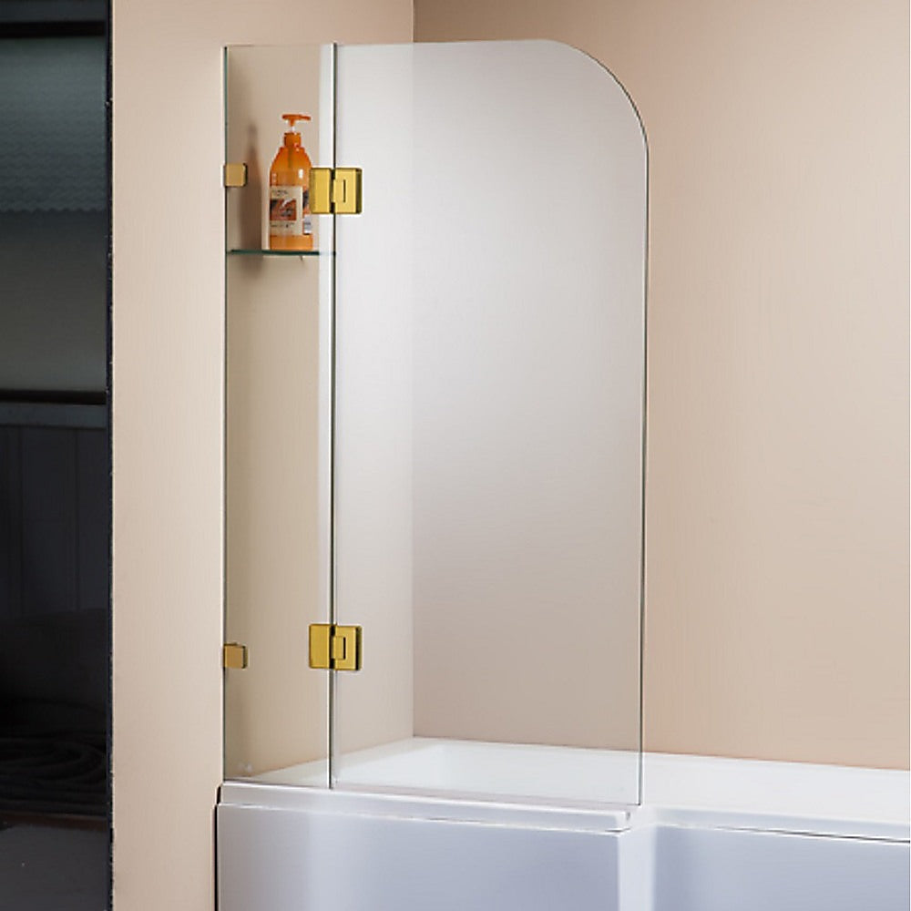 1200 x 1450mm Frameless Bath Panel 10mm Glass Shower Screen By Della Francesca V63-830011