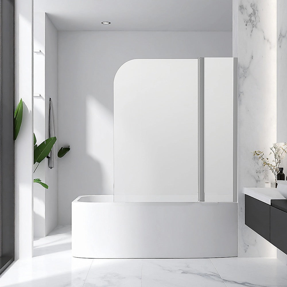 180 Degree Pivot Door 6mm Safety Glass Bath Shower Screen 1200x1400mm By Della Francesca V63-830121