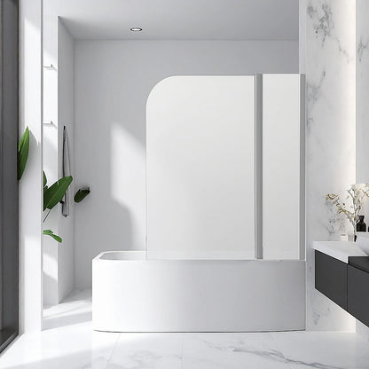 180 Degree Pivot Door 6mm Safety Glass Bath Shower Screen 1200x1400mm By Della Francesca V63-830121