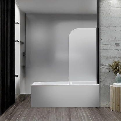 180 Degree Pivot Door 6mm Safety Glass Bath Shower Screen 900x1400mm By Della Francesca V63-830141