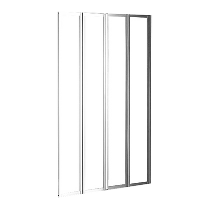4 Fold Chrome Folding Bath Shower Screen Door Panel 1000 x 1400mm V63-830161