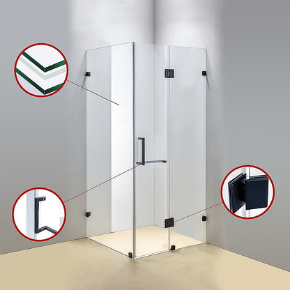 1200 x 900mm Frameless 10mm Glass Shower Screen By Della Francesca V63-830261