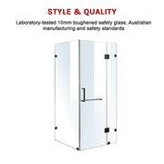 1200 x 900mm Frameless 10mm Glass Shower Screen By Della Francesca V63-830261