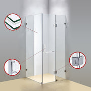 1200 x 900mm Frameless 10mm Glass Shower Screen By Della Francesca V63-830281