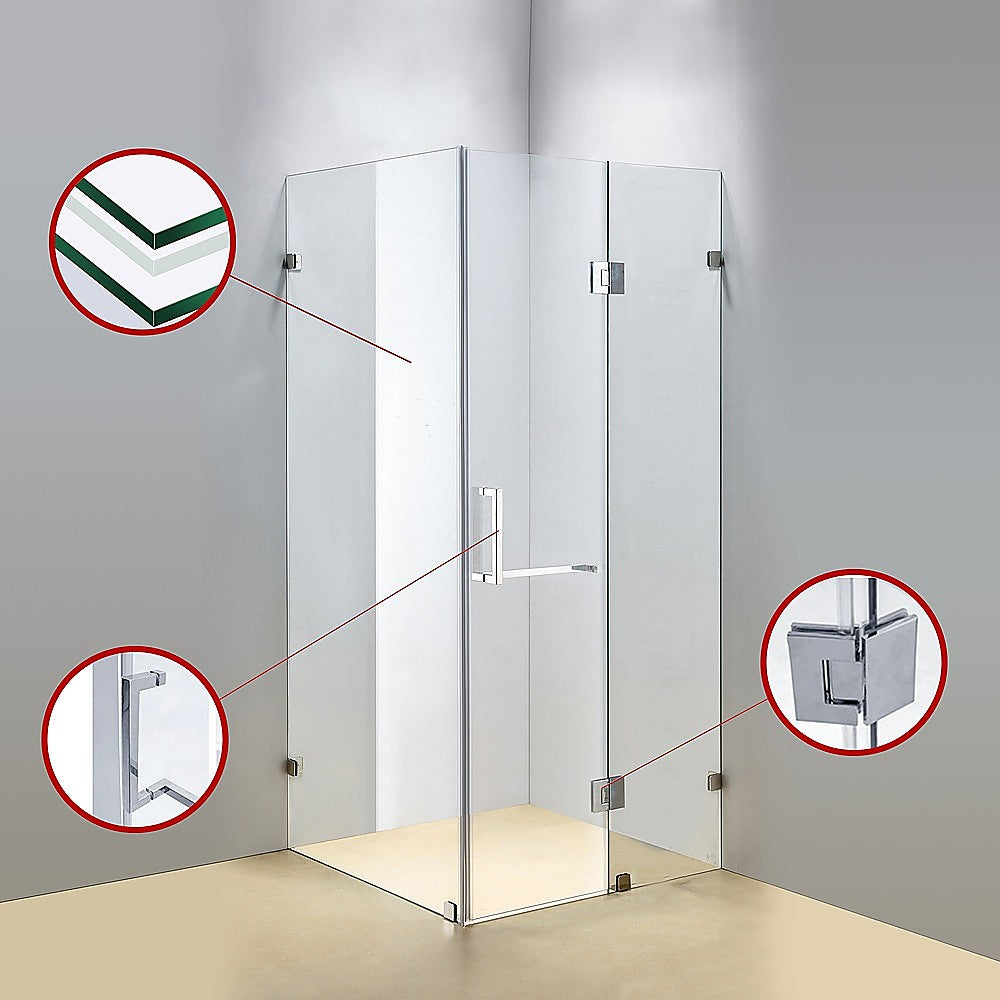1200 x 900mm Frameless 10mm Glass Shower Screen By Della Francesca V63-830281
