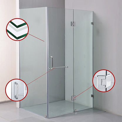 1200 x 900mm Frameless 10mm Glass Shower Screen By Della Francesca V63-830321