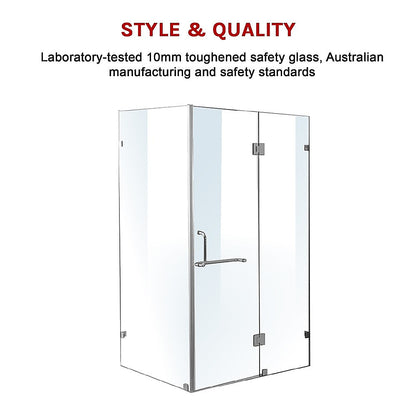 1200 x 900mm Frameless 10mm Glass Shower Screen By Della Francesca V63-830321