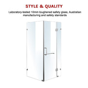 1000 x 1000mm Frameless 10mm Glass Shower Screen By Della Francesca V63-830361