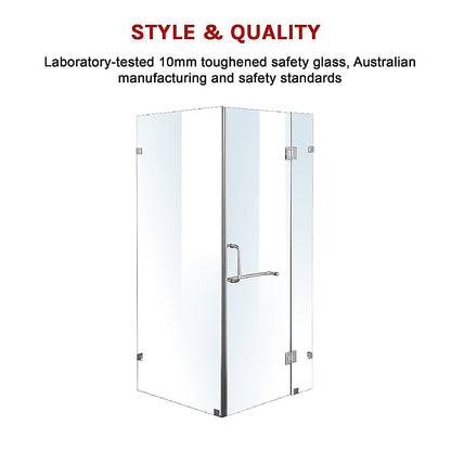 1000 x 1000mm Frameless 10mm Glass Shower Screen By Della Francesca V63-830361