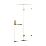 100 x 200cm Wall to Wall Frameless Shower Screen 10mm Glass By Della Francesca V63-830381