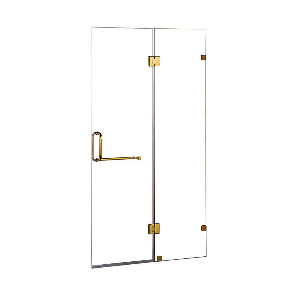 100 x 200cm Wall to Wall Frameless Shower Screen 10mm Glass By Della Francesca V63-830381