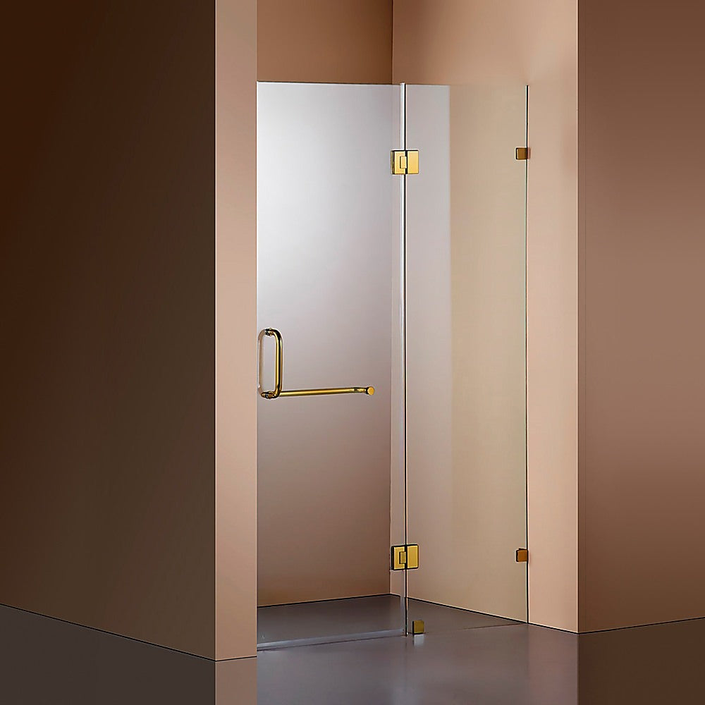 100 x 200cm Wall to Wall Frameless Shower Screen 10mm Glass By Della Francesca V63-830381