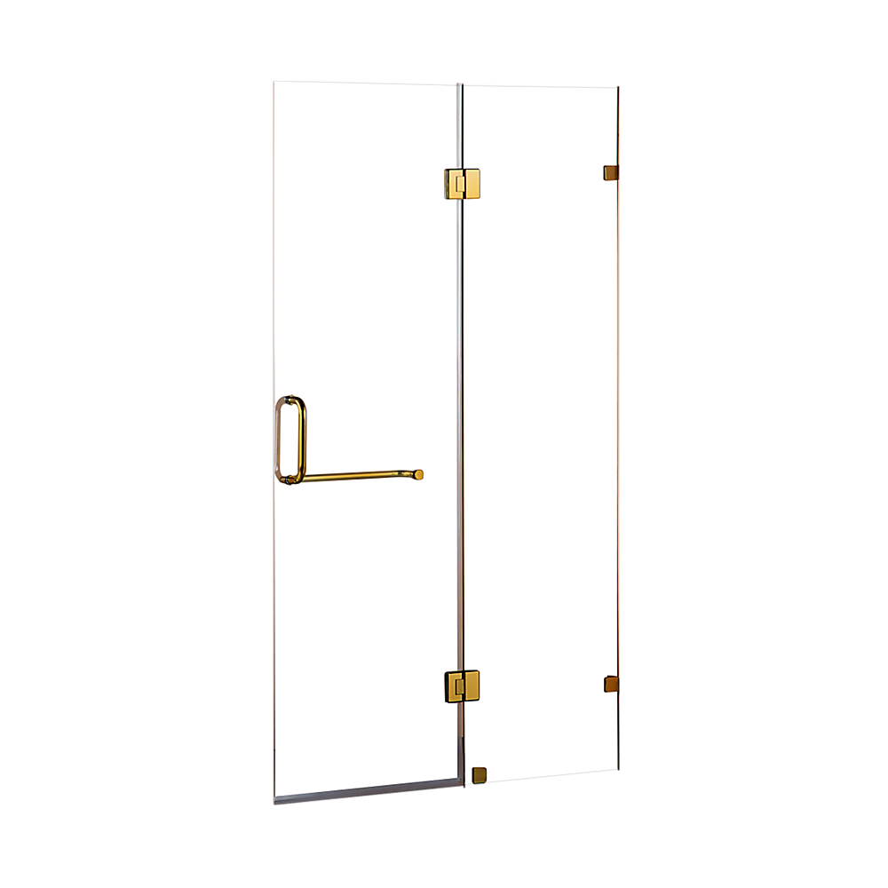 120 x 200cm Wall to Wall Frameless Shower Screen 10mm Glass By Della Francesca V63-830401