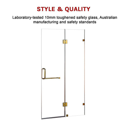 120 x 200cm Wall to Wall Frameless Shower Screen 10mm Glass By Della Francesca V63-830401