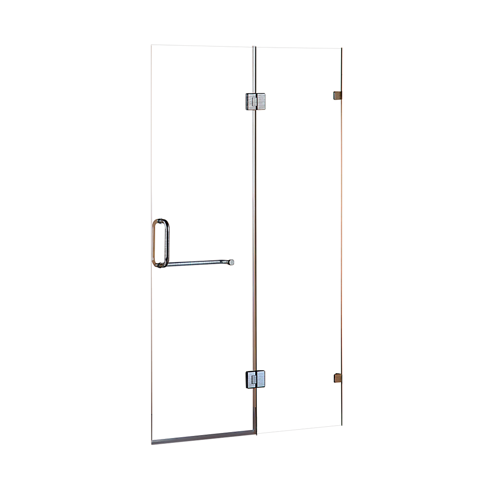 100 x 200cm Wall to Wall Frameless Shower Screen 10mm Glass By Della Francesca V63-830581