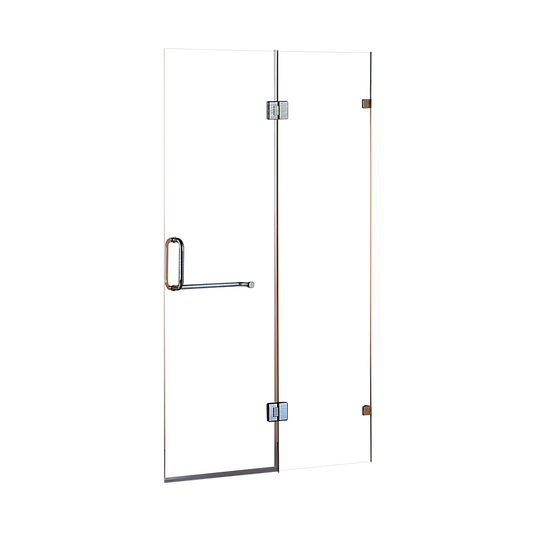100 x 200cm Wall to Wall Frameless Shower Screen 10mm Glass By Della Francesca V63-830581
