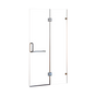 100 x 200cm Wall to Wall Frameless Shower Screen 10mm Glass By Della Francesca V63-830581