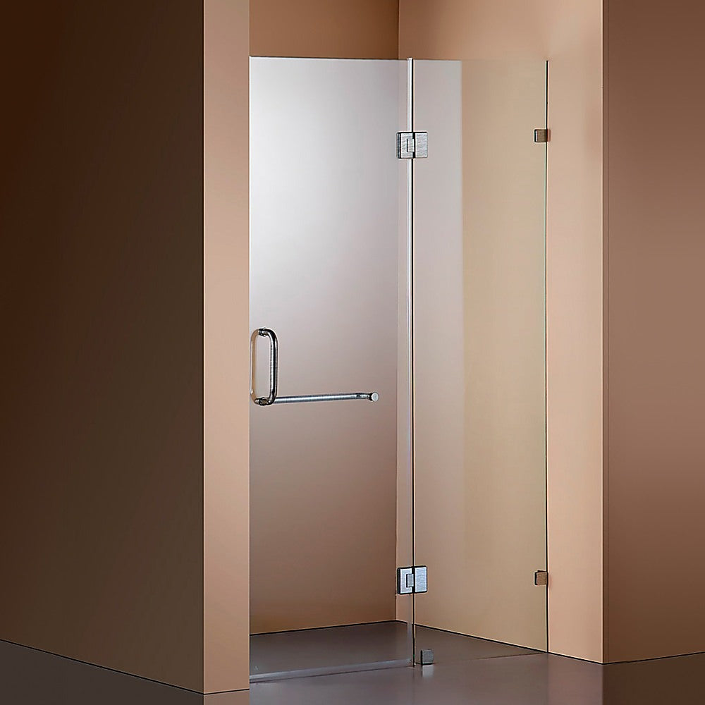 100 x 200cm Wall to Wall Frameless Shower Screen 10mm Glass By Della Francesca V63-830581