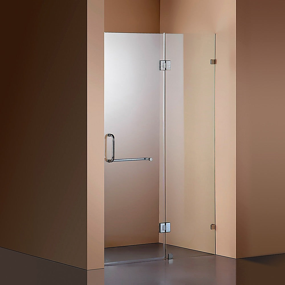 120 x 200cm Wall to Wall Frameless Shower Screen 10mm Glass By Della Francesca V63-830601