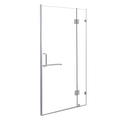 100 x 200cm Wall to Wall Frameless Shower Screen 10mm Glass By Della Francesca V63-830781