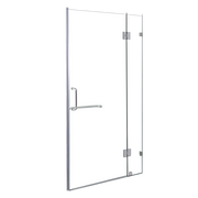 100 x 200cm Wall to Wall Frameless Shower Screen 10mm Glass By Della Francesca V63-830781